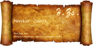 Henter Zsolt névjegykártya